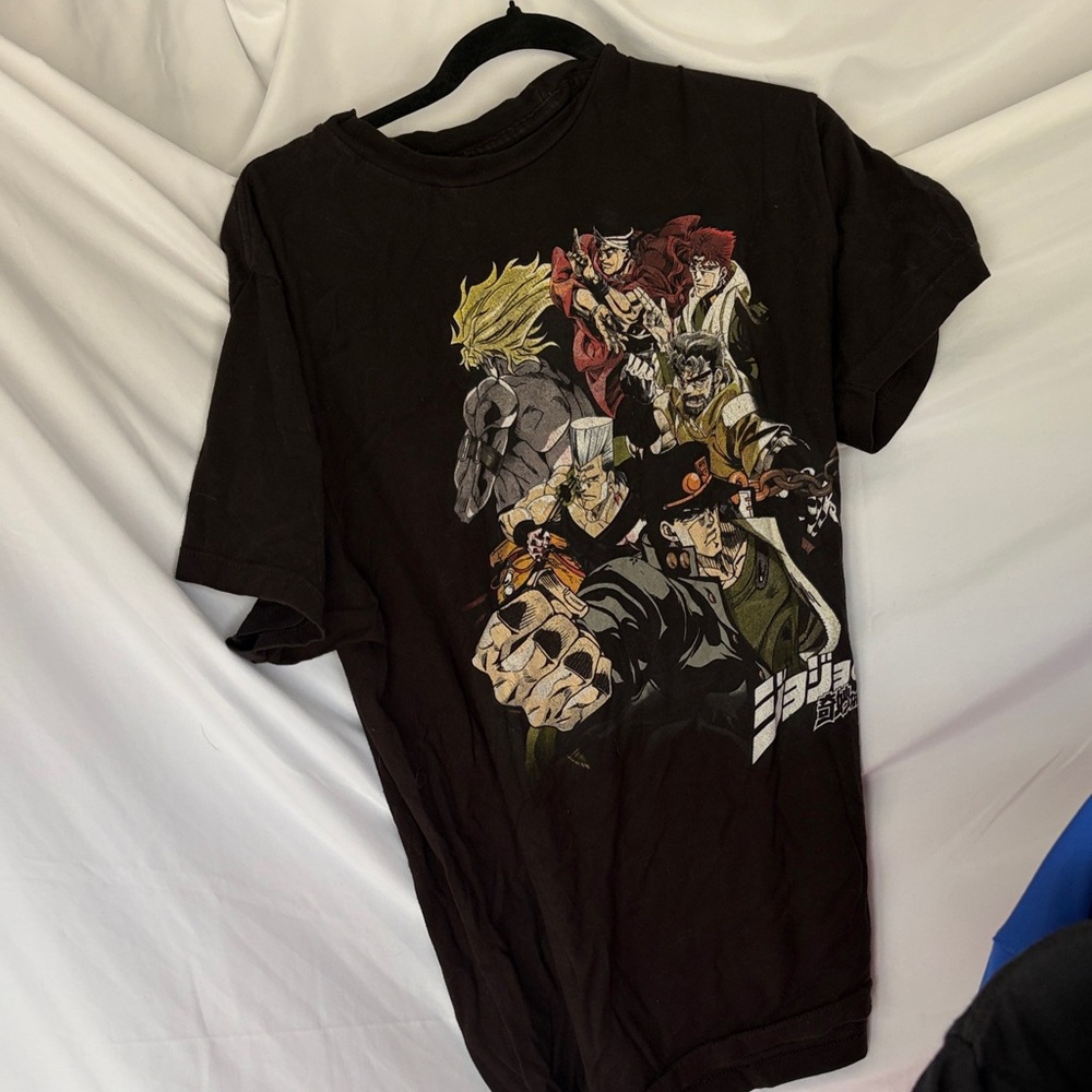 JoJo’s Bizarre Adventure Stardust Crusaders Graphic Tee Black Anime T-Shirt L